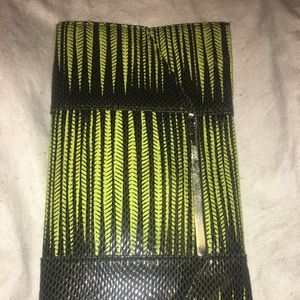 New BCBG Maxazria snakeskin clutch